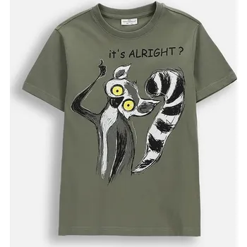 Dětské bavlněné tričko Coccodrillo WC6143214VBA zelená 70X, vel. 128