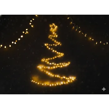 Vánoční dekorace marka niezdefiniowana VÁNOČNÍ OZDOBY - LED STROMEČEK S HVĚZDOU 105 CM 120 TEPLÁ BÍLÁ NA BATERIE *0221