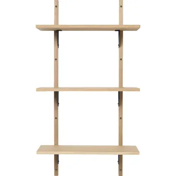 police Police Sector Tripple, Narrow, Natural Oak, Černá – Ferm Living