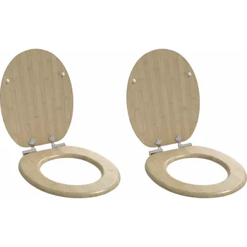 WC sedátko Toaletní sedátko s tlumeným zavíráním 2 pcs 44 x 38 cm