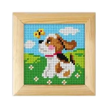 Set školních potřeb Haft z ramką. Moje pierwsze wyszywanie - Piesek