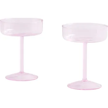 Sklenice Sada skleniček Tint Coupe, 2ks, Pink – HAY