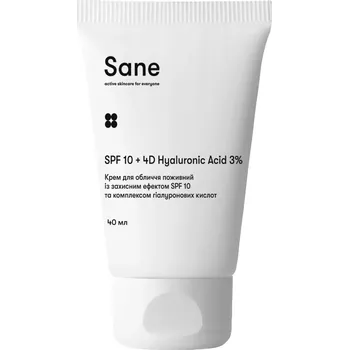 Přípravek na opalování Sane - Nourishing Face Cream SPF10 - Hydratační a výživný krém na obličej s SPF - 40 ml