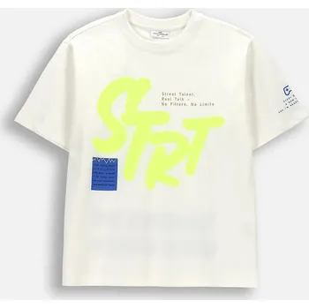 Chlapecké tričko Dětské bavlněné tričko Coccodrillo WC6143201NBJ béžová 01X, vel. 164