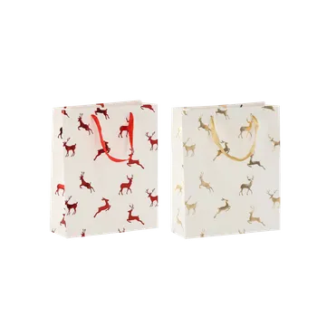 Dárková taška marka niezdefiniowana VÁNOČNÍ DÁRKOVÁ TAŠKA "SOBY" 18 x 24 x 8 CM bal=12ks *0528