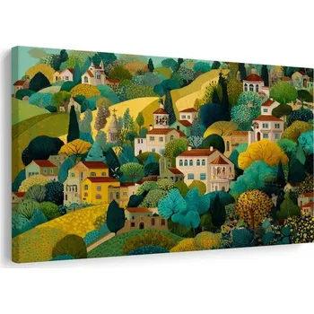 Obraz Dovido Obraz malebná vesnice uprostřed přírody
