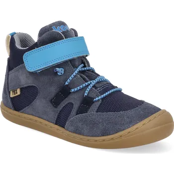 Barefoot dětské kotníkové boty Koel - Beau Cotton Royal blue modré Velikost: 25