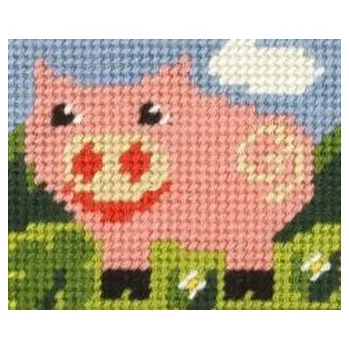 Set školních potřeb Haft. Moje pierwsze wyszywanie - Świnka