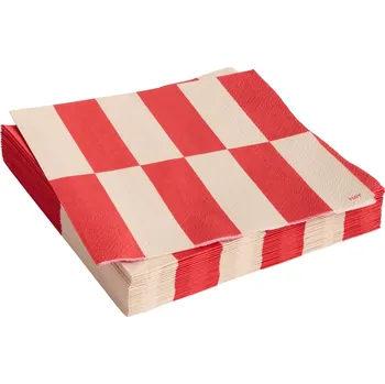 Papírový ubrousek Papírové ubrousky Pattern Lunch, 20 ks, Off-white / Red – HAY