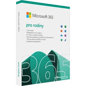 Software Microsoft 365 pro rodiny P10 Mac/Win, 1 rok, CZ