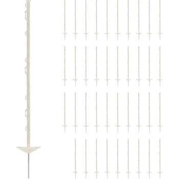 Wiesenfield Sloupky oplocení pastvin - 103 cm - bílé - 40 ks WIE-WF-130