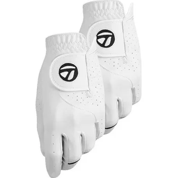 Golfové rukavice TaylorMade Stratus Tech 2-Pack pánské golfové rukavice bílá, levá (pro praváky), L