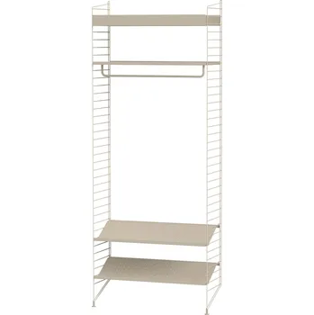 Botník Policová sestava STRING Hallway L, botník s věšákem, béžová – String