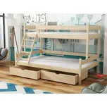 Dětská patrová postel pro 3 - Nevada Barva dřeva: Borovice přírodní, 120x200 cm