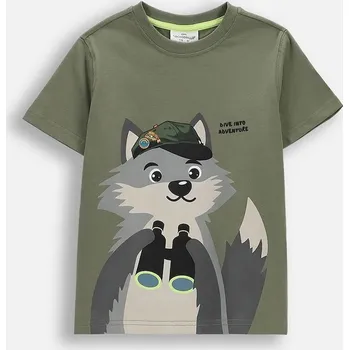 Dětské bavlněné tričko Coccodrillo WC6143205FBK zelená 91X, vel. 98