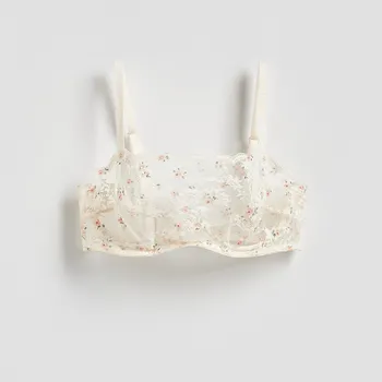 Dámské spodní prádlo Reserved - Podprsenka s&nbsp;kosticemi a měkkými košíčky - krémová - 736HQ-01X - 736HQ-01X-80C