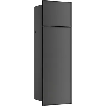 Koupelnový nábytek CERANO - Zápustná skříňka na toaletní papír Inova - k obložení - 1 police - černá matná - 61,4x19,6x16 cm