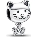 Pandora Hravý korálek Kočička s mašličkou Moments 792255C01 + 2 měsíce na vrácení zboží