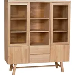 Vitrína z dubového dřeva v přírodní barvě 130x150 cm Brooklyn - Rowico ID_1509226