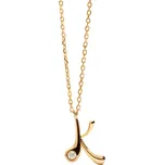 PDPAOLA Pozlacený náhrdelník písmeno "K" Initial CO01-B84-U (řetízek, přívěsek) + 2 měsíce na vrácení zboží