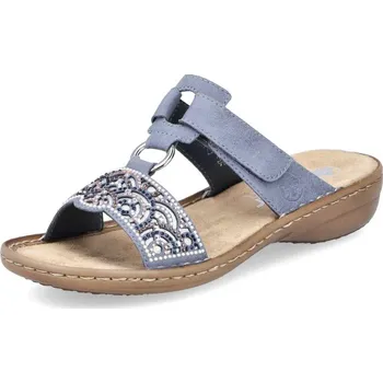 Dámské pantofle Dámské nazouváky RIEKER 608K2-12 modrá S6 39