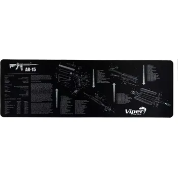 Čištění zbraně Podložka pro čištění zbraní AR-15 89x29cm VIPER (Puškařská pracovní podložka pro dlouhou zbraň, nezbytný doplněk pro každého střelce, který se stará o údržbu a čištění své zbraně...)