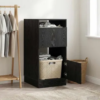 Policová skříň Skříň na prádlo Černý dub 50 x 68 x 102 cm Kompozitní dřevo