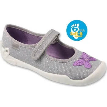 Chlapecká obuv dívčí bačkory baleríny Befado s motýlem 114Y556 velikost 31