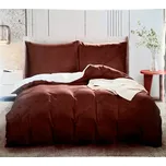 Aaram Francouzské povlečení hnědá a krémová 220x200 / 70x90x2