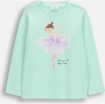 Dětská móda Dětské tričko s dlouhým rukávem Coccodrillo WC6143101VGA tyrkysová 65X, vel. 92