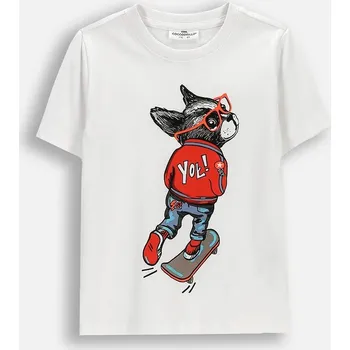 Dětské bavlněné tričko Coccodrillo WC6143233VBA bílá 00X, vel. 92