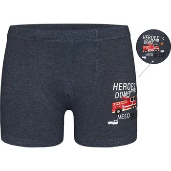 Dívčí spodní prádlo EVONA Dětské boxerky tmavě modré, Hasiči Velikost: 122