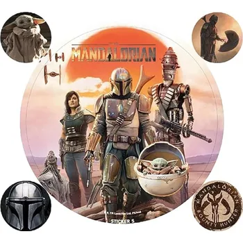 samolepka Samolepky Star Wars|Hvězdné války: TV seriál The Mandalorian Dědictví Arch 5 kusů (10 x 12,5 cm)