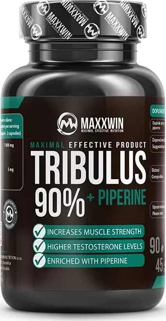 TRIBULUS 90% + PIPERINE 90 kapslí