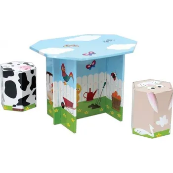 Dekorace do dětského pokoje Krooom Stolek a 2 židličky EKO výrobek