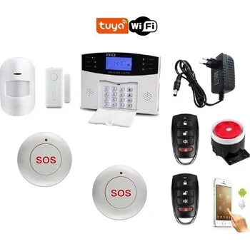 Sada domovního alarmu Alarm bezdrátový Wi-Fi-GSM Security M2B (1+1) + Tlačítka SOS pro přivolání pomoci