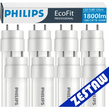 LED trubice SADA 8 LED trubic Philips 120 cm 17,5W 1800 lm 6500 K 30 000 h EcoFit