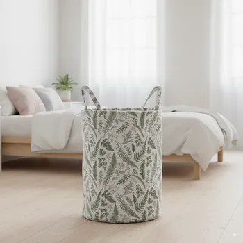 Koš na prádlo marka niezdefiniowana KOŠ NA PRÁDLO/HRAČKY 38 x 50 CM KULATÝ LISTY VEL. L *4977