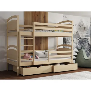 Dětská postel Dětská patrová postel Mája Barva dřeva: Borovice přírodní, 80x180