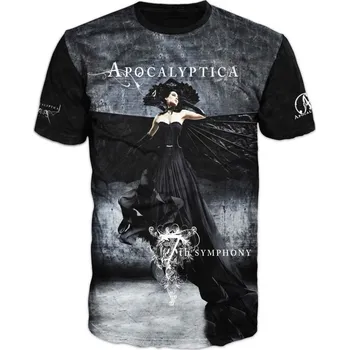Pánské tričko rockove tricko Apocalyptica velikost: 7XL - šířka 73 cm, délka 80 cm