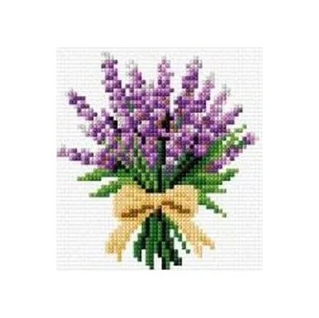 Set školních potřeb Haft krzyżykowy - Lawenda