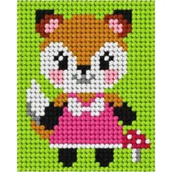 Set školních potřeb Haft. Moje pierwsze wyszywanie - Pani lis