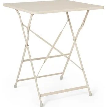Zahradní stůl BIZZOTTO Zahradní skládací stůl YASMIN 60x60 cm krémový 0803593AA