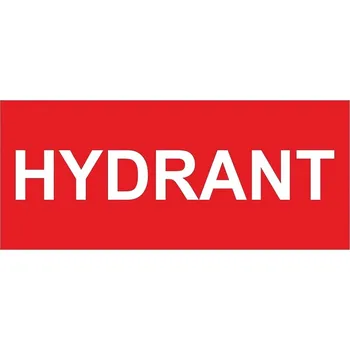 Hydrant - plast/samolepící fólie Materiál: Samolepící fólie, Rozměry značení: 21 x 9 cm