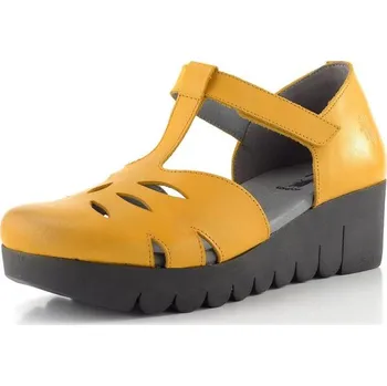 Dámské sandále Fly London sandály na klínu mustard P145224001 - 38 | P703113