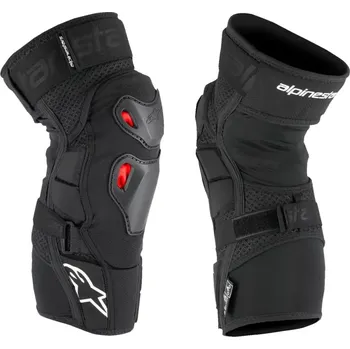Motocyklový chránič kolene a holeně Kolenní chrániče/chrániče kolen ALPINESTARS BIONIC PRO PLASMA KNEE PROTECTORS barva černá/červená/ pár / velikost S/M (protektory kolen splňují normu EN 1621-1:2012 – Level 2)