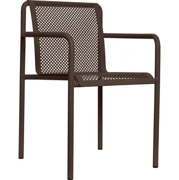 Zahradní židle Dapple s područkami, Dark Chocolate – Ferm Living