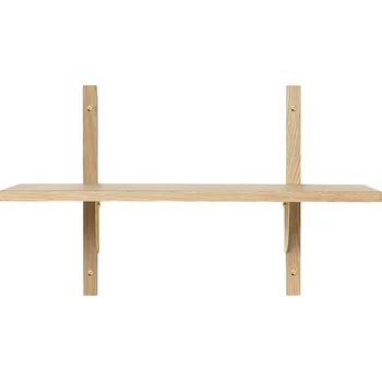 police Police Sector Single, Narrow, Natural Oak, Mosaz – Ferm Living
