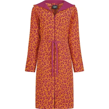 Dámský župan Dámský krátký župan s kapucí Two Tone Leo 851 – růžová, CAWÖ Velikost: XL