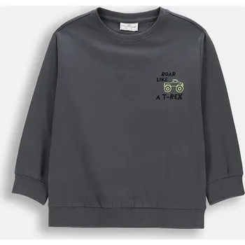 Chlapecké tričko Dětské bavlněné tričko s dlouhým rukávem Coccodrillo WC6143103NBK šedá 90X, vel. 122